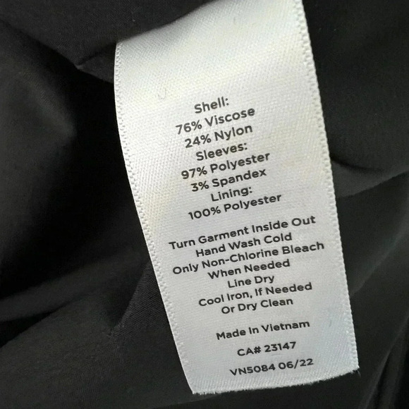 NWT Talbots Festive Black Velvet Sequin Sleeves V-Neck Midi Dress 14P Holidays - Picture 12 of 14